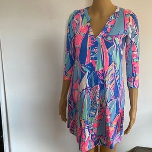 Lilly Pulitzer sz xxs EUC cotton dress! 3/4 sleeve
